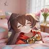 Amber Genshin Game Cushion Cover Short Plush Pillow Case Room Sofa Cushion Covers Home Decor Funda