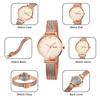 SKMEI Women's Watch Simple Ultra-thin Quartz Brand Cute Fashionable Waterproof Business Mesh Stainless Steel Gift White Rose Gold