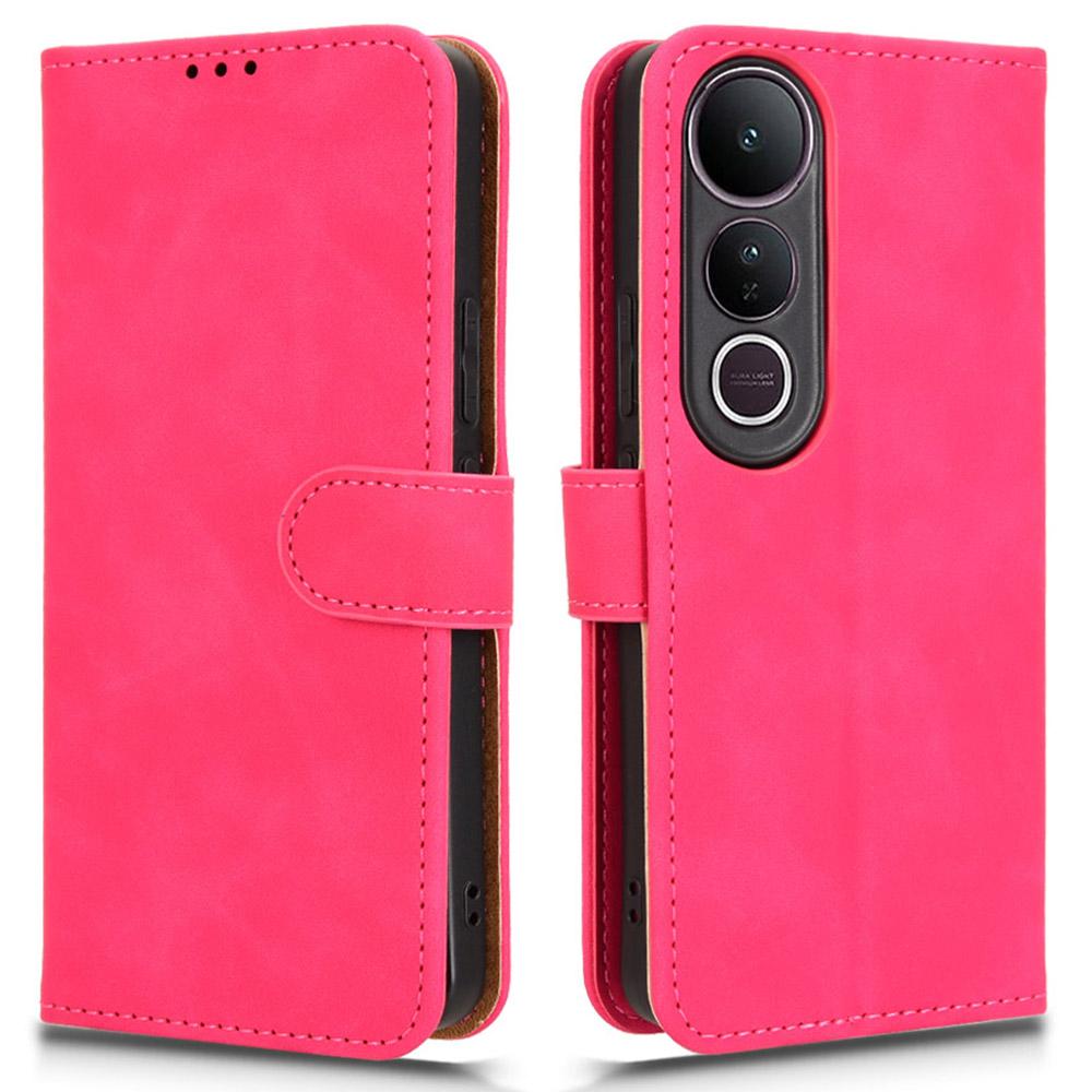 Кожаный чехол для vivo V50 Lite 5G, приятный на ощупь, противоударный, кошелек, откидная крышка для телефона