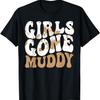 Девушки в грязи Зажигательный марафонец Гонки по грязи Женская футболка