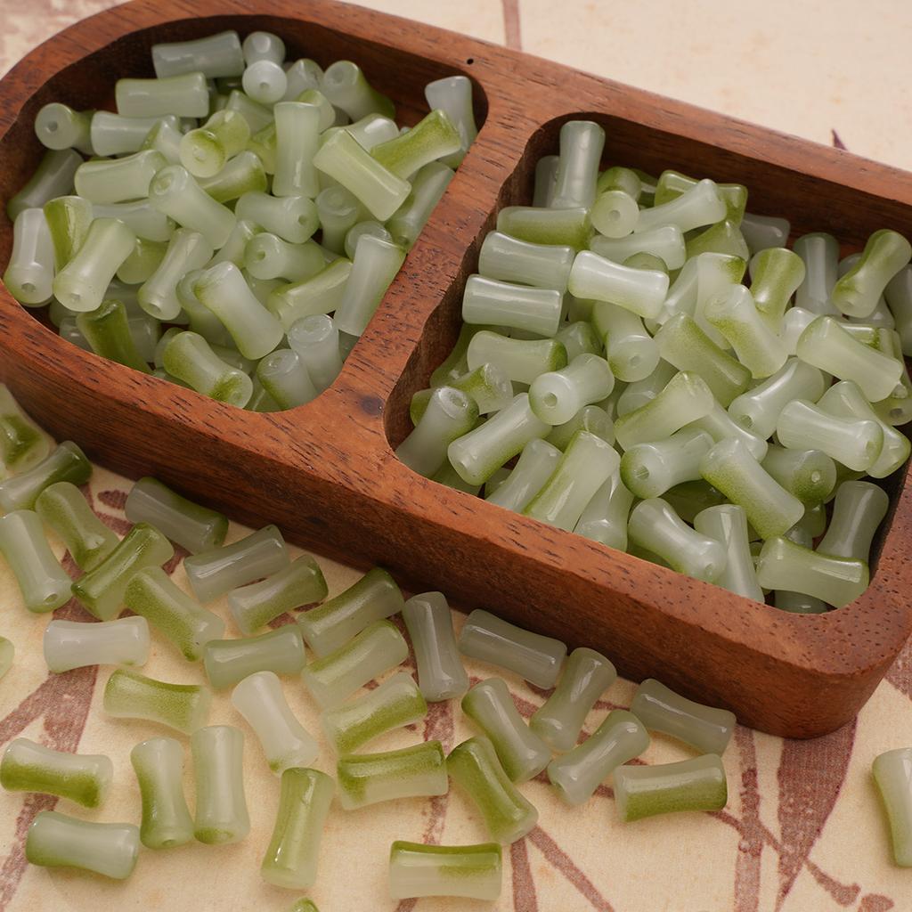 Стеклянные ореолы для окрашивания Бамбуковые бусины Бусины в старинном стиле Бусины ручной работы Аксессуары для бисера Глазурь Имитация нефрита Бусины Материалы