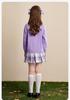 Girls' Simple Long Sleeve Knitted Cardigan