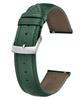 Leather Watch Strap Quick Release Leather Watch Band Multiple Color Watch Band Stylish Replacement Strap Soft Breathable Unisex [BINLUN] (20mm, Green)