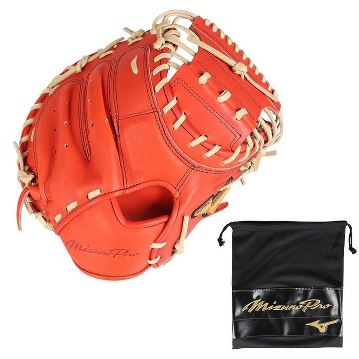 Mizuno Hard Baseball Glove Catcher's Mitt MizunoPro Kakebi M-R Type 1AJCH33010 5280 (Flash Orange)