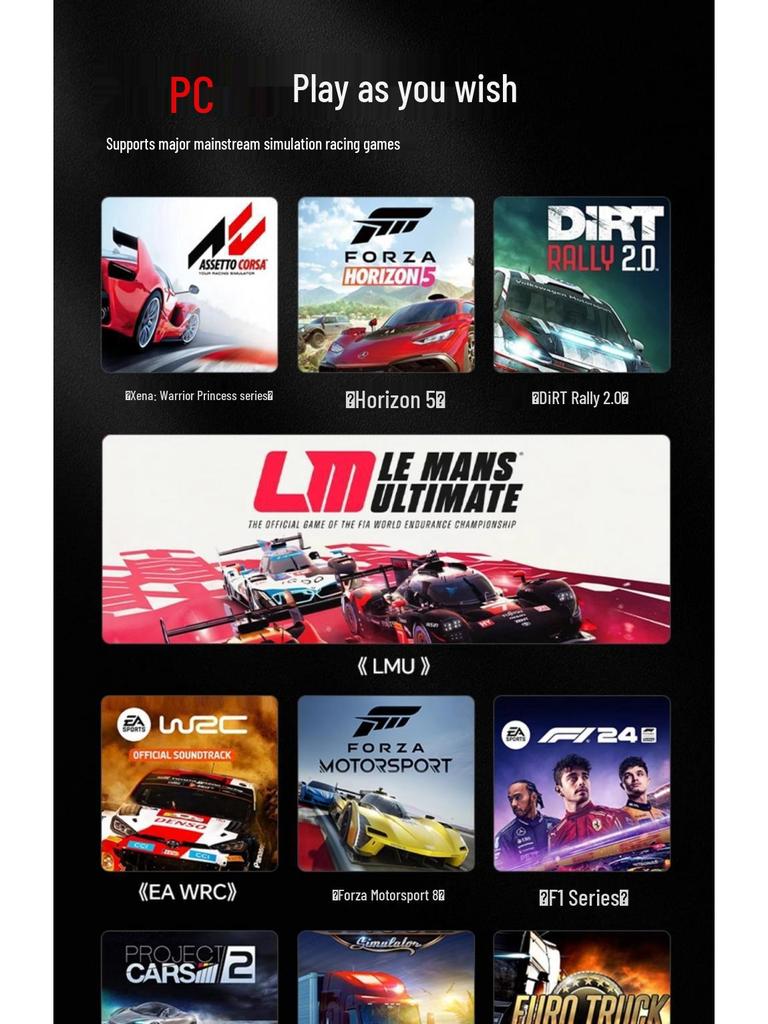 Игровой руль Laishida VD6 Pro с прямым приводом 6 Нм и магнитными педалями Холла
