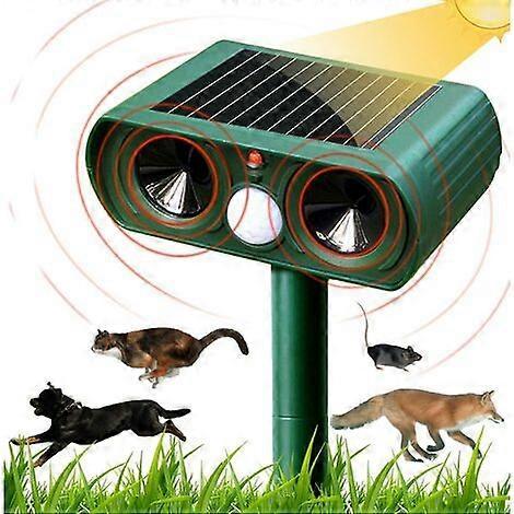 Repellent cat solar ultrasound repellent outdoor cat sensitivity and frequency adjustable ultrasound cat to repel pests garden protector