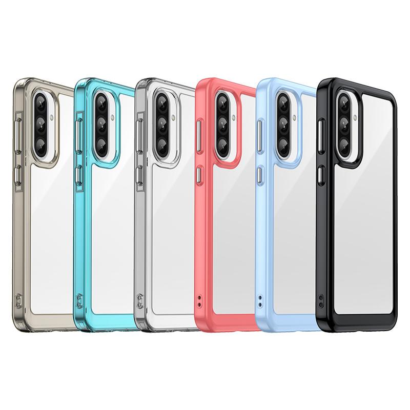 Чехол для Samsung A56 Чехол Samsung Galaxy A56 Capas Новый Противоударный Бампер Прозрачная Цветная Рамка Прозрачные Чехлы Samsung A56 A 56