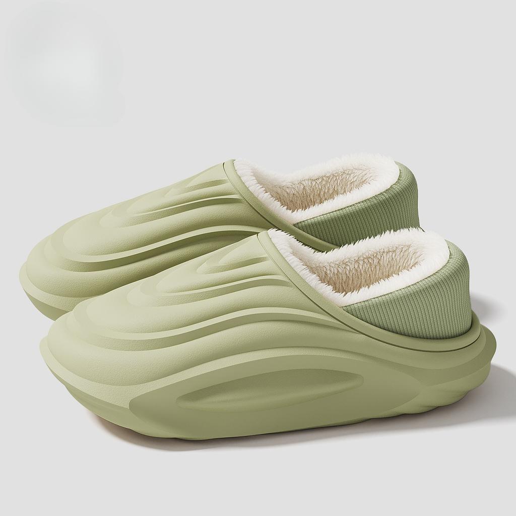 Зимние утепленные нескользящие тапочки с подкладкой, легкие ЭВА, для дома, улицы, домашней носки, с мягкой тканевой подкладкой