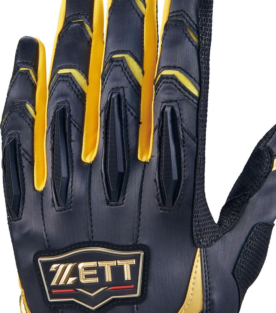 ZETT Бейсбольная бита Pro Status для отбивания, Общая, Черный x Желтый BG13011D, Перчатки, Амбидекстральные, Использовать, (1953), Большой,