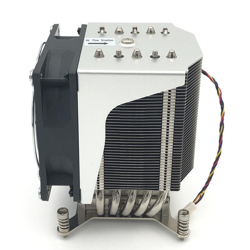 COOLSERVER R19 4U Серверный кулер для процессора 5 тепловых трубок Корпус для настольного ПК бесшумный вентилятор Для LGA2011 2066 115X Рабочая станция Компьютерный радиатор