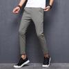 Summer Korean Version of Cropped Pants for Men with Slim Fit and Small Feet, Pure Cotton Men's Casual Pants, Elastic Trendy Pants, Men's Thin Style