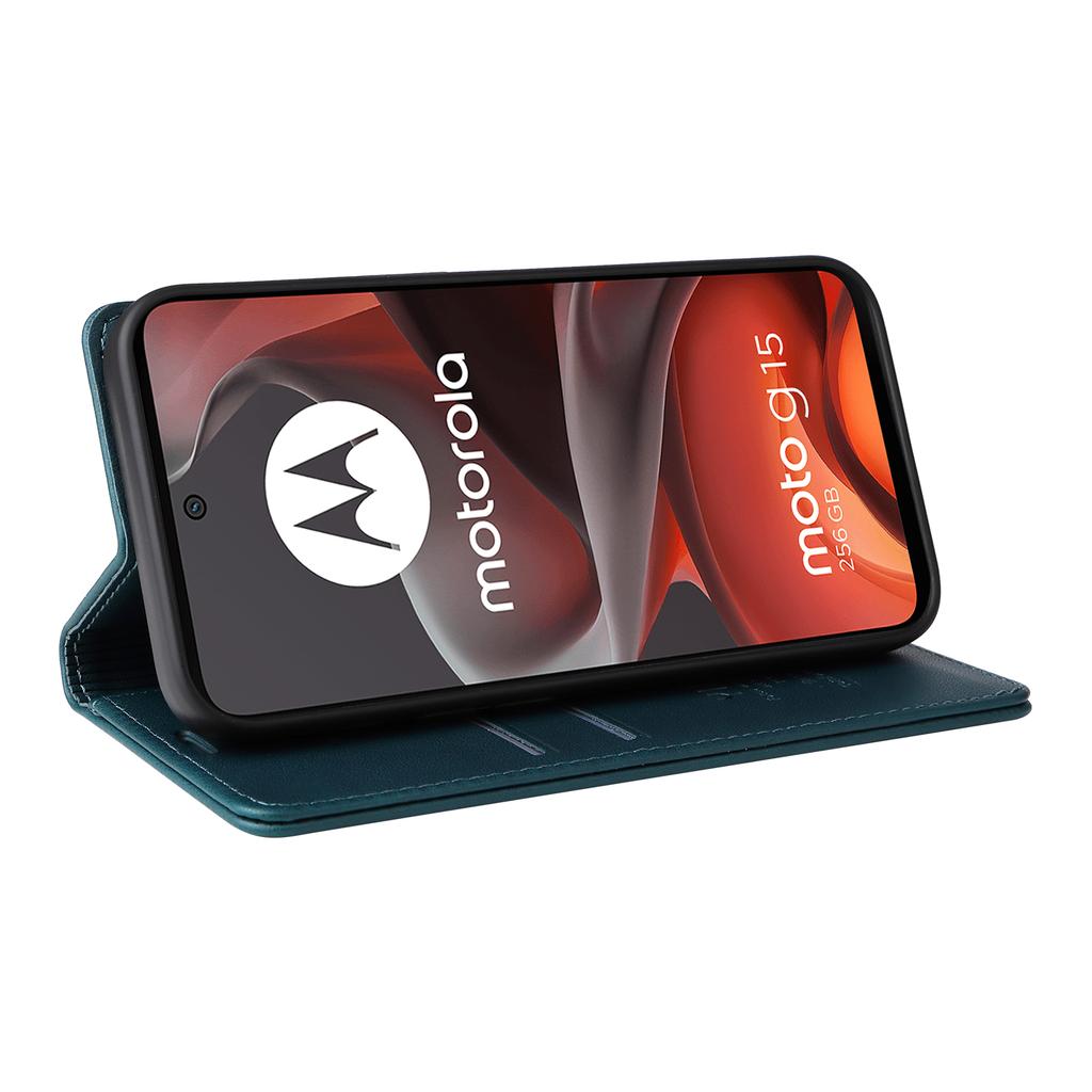 Для Motorola Moto G15 4G чехол-кошелек YIKATU YK-001 чехол для телефона из искусственной кожи с подставкой