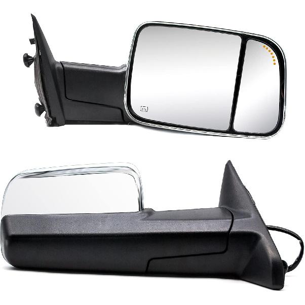 Lower Towing Mirror Replacement Glass fit for 1994-2009 Dodge Ram 1500 2500 3500 4000 4500 5500 700 Van Pickup Truck Passenger Right Side RH Flat,