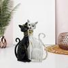 Couple Cat Figurines ,Animal Statue, Modern Crafts ,Collectible Ornament, Cats Sculpture Resin for