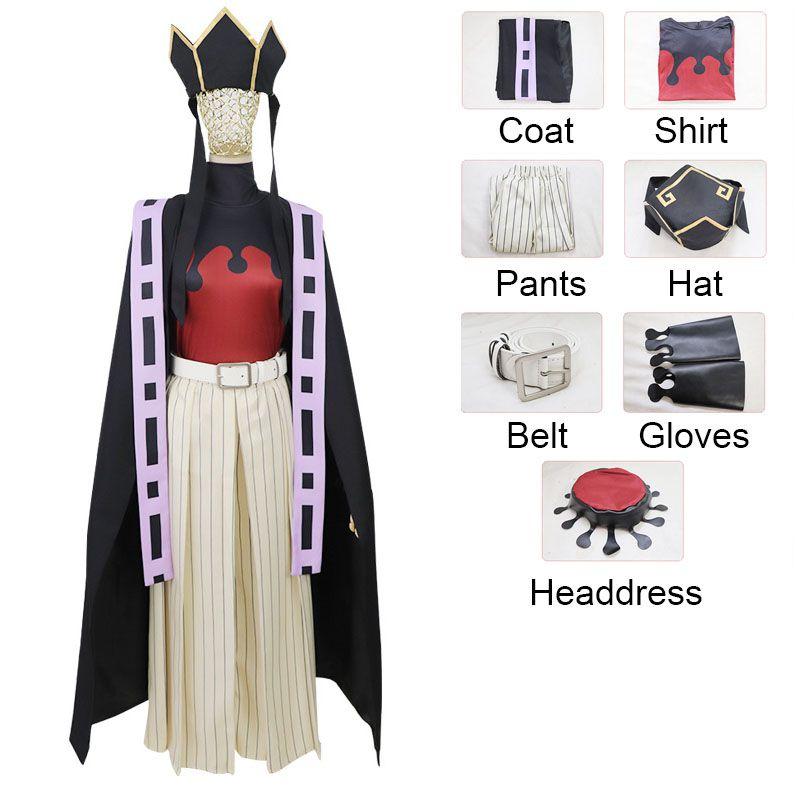 Stylish Demon Slayer Kimetsu No Yaiba Upper Moon Two Douma Kimono Suit For Halloween And Parties
