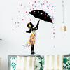 Wall Sticker Self-adhesive Easy to Apply PVC Fairy Girl Flower DIY Wall Decorative Sticker for Living Room