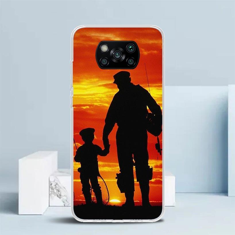 Hunting Fishing Man Phone Case For Xiaomi Poco F7 Ultra X5 X6 X7 Pro M7 Redmi 15C 15 13C 13 12C 12 10C 10 10A 9 9C 9A 9T Cover P