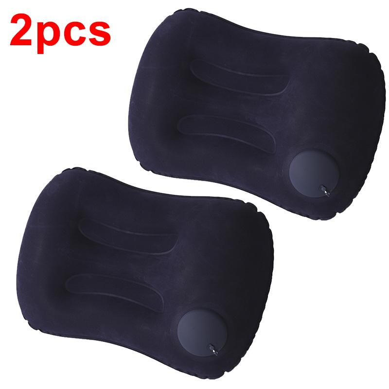 Portable Travels Pillow Air Inflatable Airplane Car Pillows Folding Press Type Bed Pillows Neck Cushion For Home Office Supplies