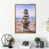 WCIC New Sunny Beach Pebbles Background Decorative Painting Art Cloth Home Background Wall Decoration Hanging Painting