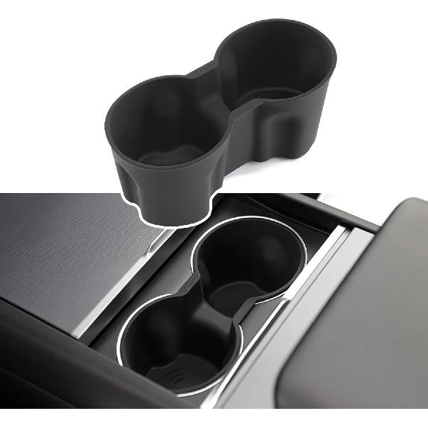 TPARTS Silicone Center Console Cup Holder Ert For New Tesla Model Y Juniper 2025+/Model 3 Highland 2024+ Anti-Slip Dust & Water Proof Noise Free