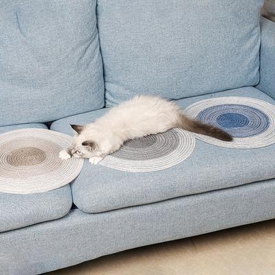 Коврик для котенка, тканый хлопковый коврик ручной работы, защитный мебельный когти, коврик для шлифовки кошек Ramie для дома