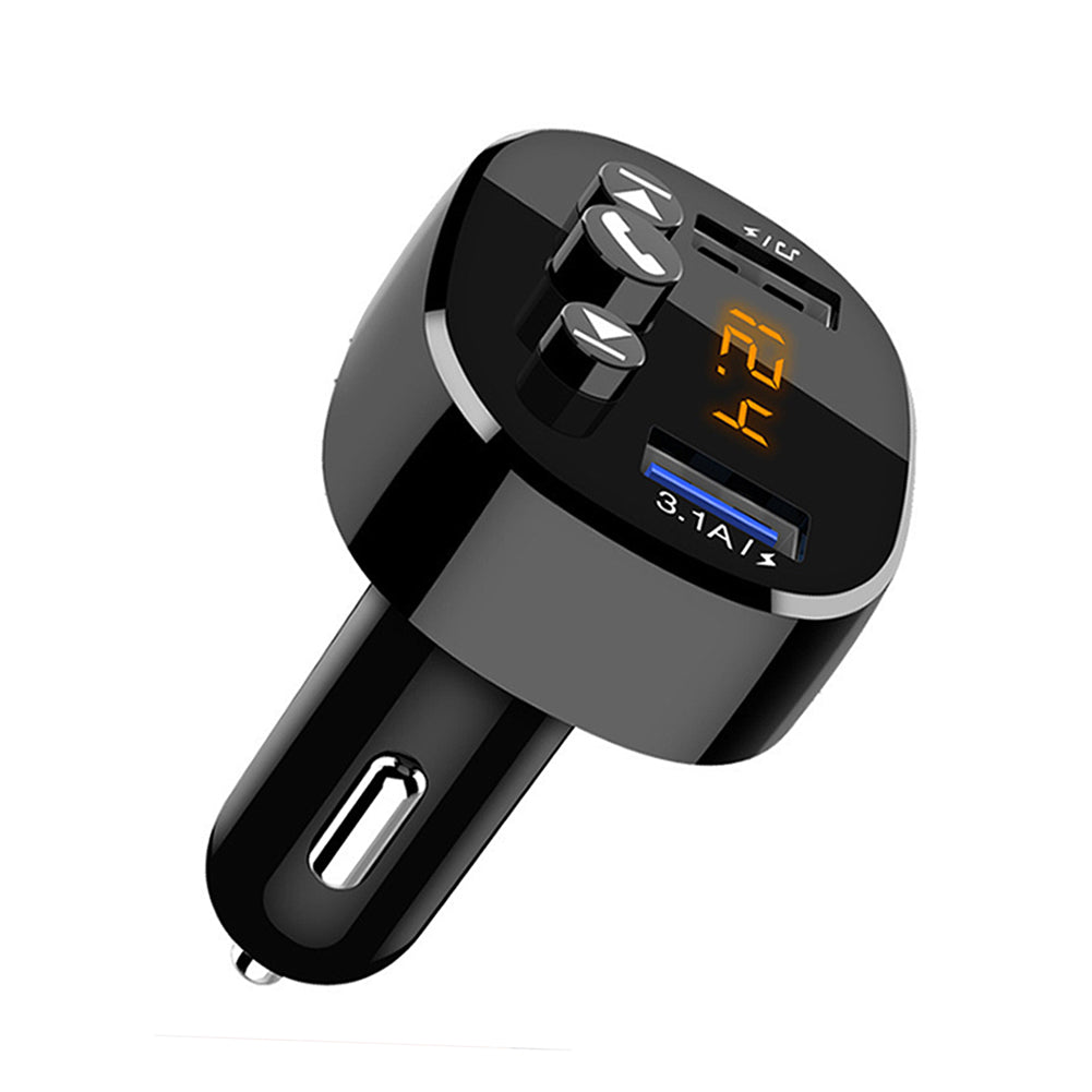 Автомобильный комплект Bluetooth 5.0, совместим с 2 USB, быстрое зарядное устройство, 3,1 А, MP3-плеер, беспроводной аудиоприемник, FM-передатчик