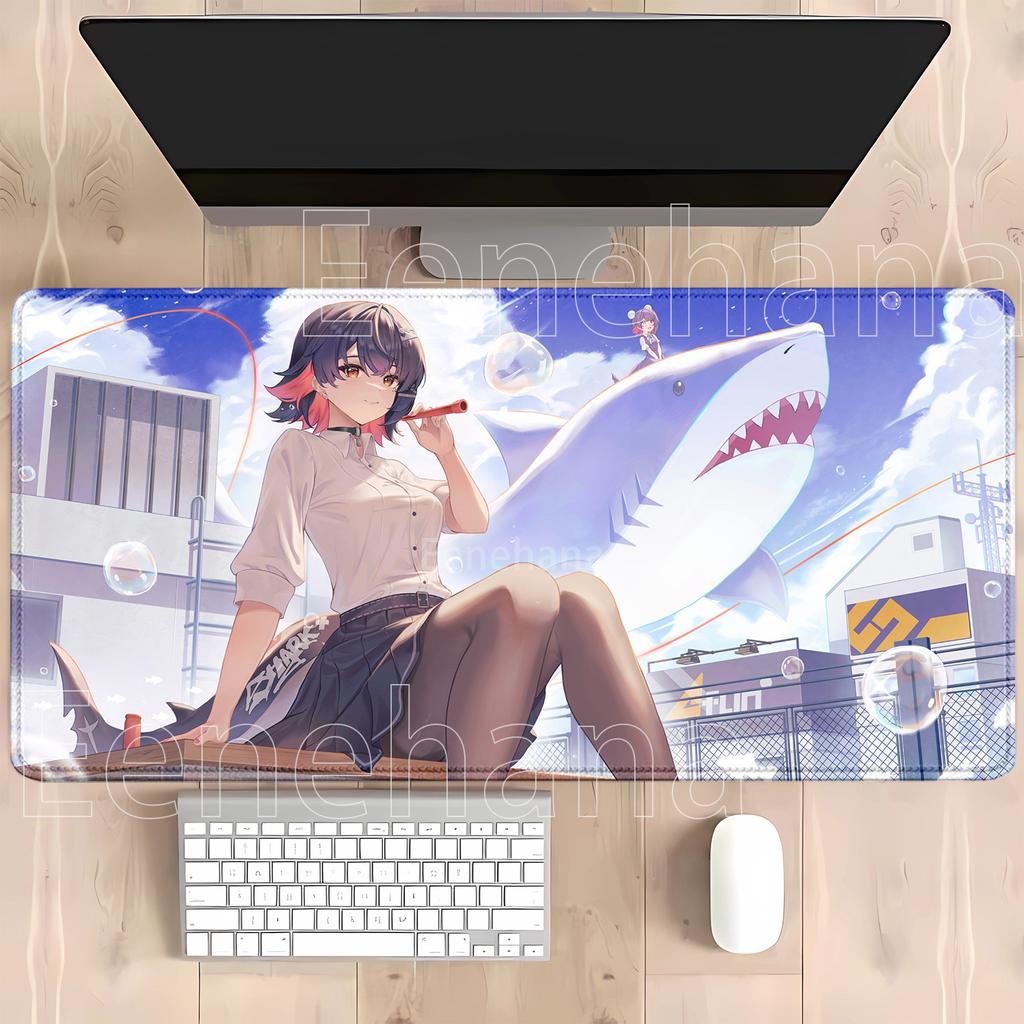 Zzz Ellen Joe Zenless Zone Zero Коврик для мыши Игровой ПК Офисы Оверлок Коврик для мыши Клавиатура Резиновый Нескользящий Аниме Сексуальная Девушка Настольный коврик