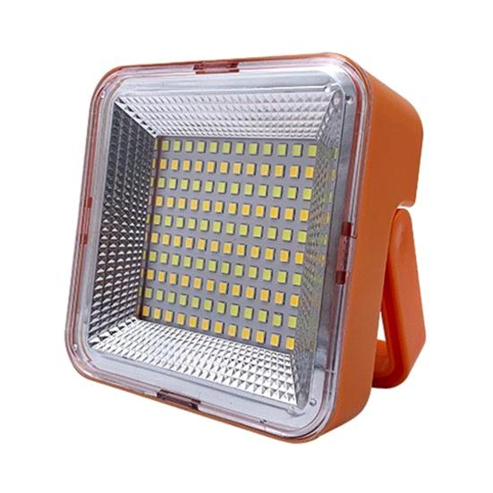 Mini Solar Camping Lamp with Stand, IP65 Waterproof Solar Type-C Rechargeable Work Light, Adjustable Outdoor Portable Emergency Light