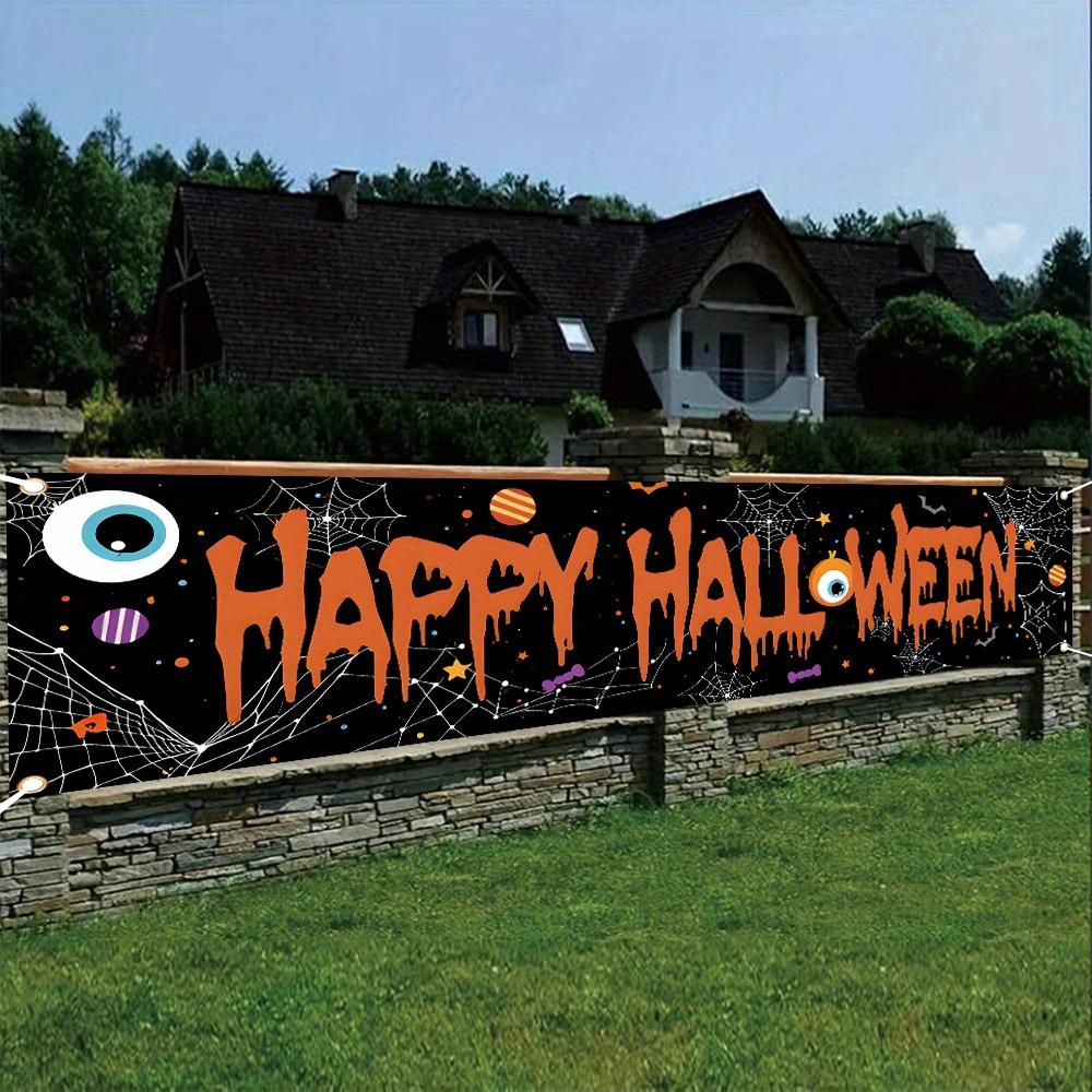 Decorative Party Banner, Polyester Fabric, for Halloween Party Indoor Outdoor Decor
