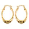 [M9476] - Gold Plated Hoop Earrings 'Valse' Gold - 35x20x2 Mm