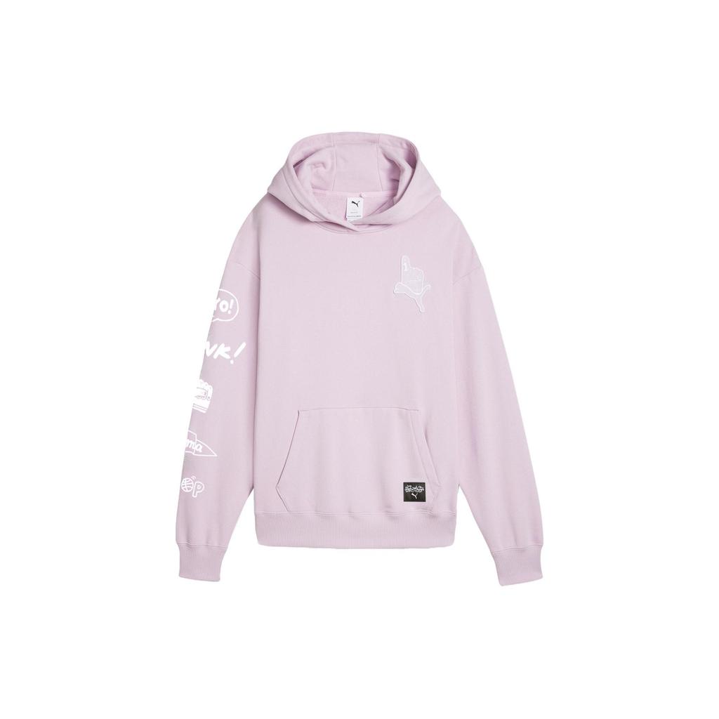 Puma X Sophia Chang вышитый логотип дизайн повседневная толстовка с капюшоном женские толстовки светло-фиолетовый 624629-60
