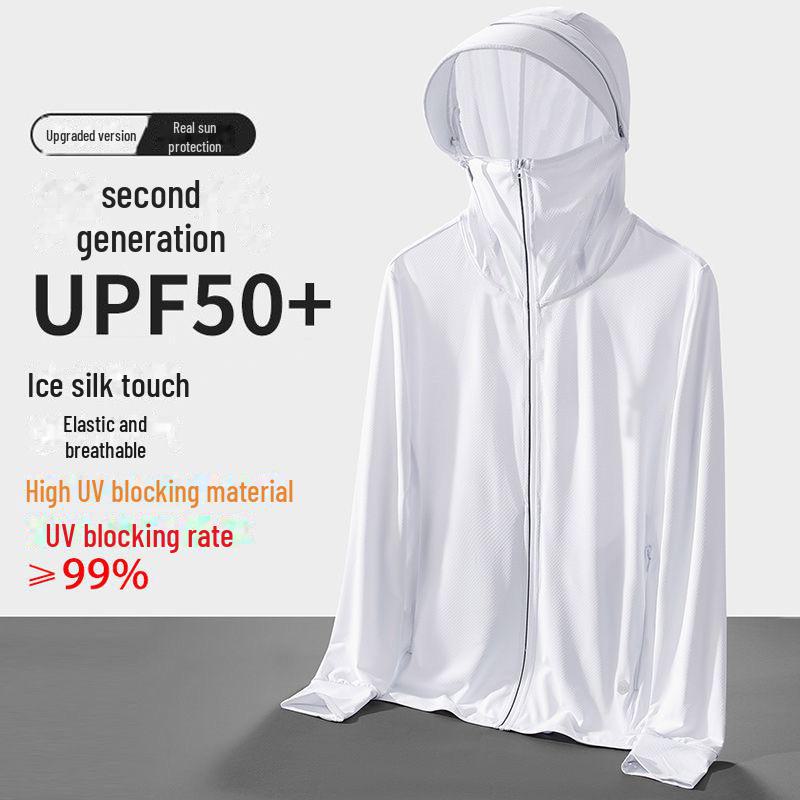 Мужская ультратонкая летняя куртка Ice Silk 2024 года для защиты от солнца и рыбалки на открытом воздухе