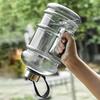 2 л Большая емкость Бутылка для воды с ручкой Портативная Спортивная бутылка для напитков Тренировки Спорт Тренировка На открытом воздухе Спортзал Шейкер