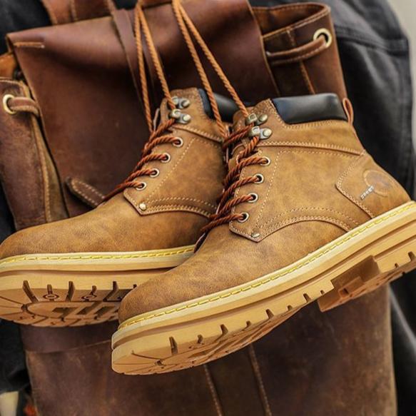 Лето 2025 года, новые высокие ботинки Martin, мужские модные универсальные повседневные кожаные туфли на толстой подошве, рабочая одежда, обувь для сноуборда