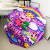 Princess Peppa Umbrella Folding umbrella, automatic umbrella 8-Frame for Travel, camping Use Gift for Halloween Christmas