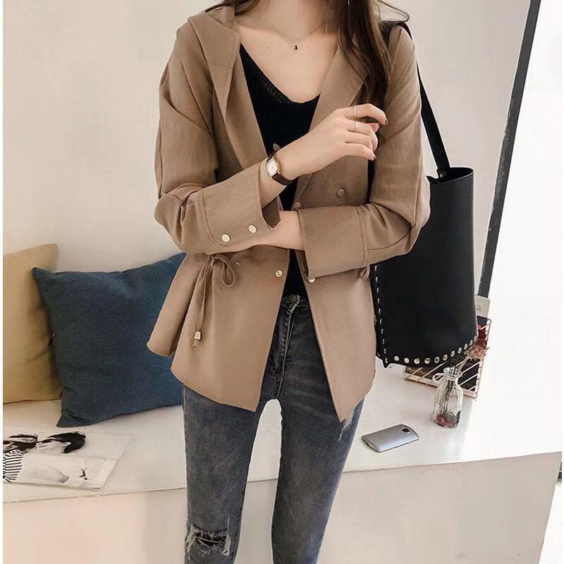 Женский весенне-осенний плащ плюс длинный костюмный воротник, повседневное пальто больших размеров для женщин