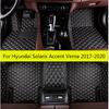 Для Hyundai Solaris Accent Verna 2018 2017 Автомобильные коврики Стиль Кожаные ковры Аксессуары для интерьера Защита