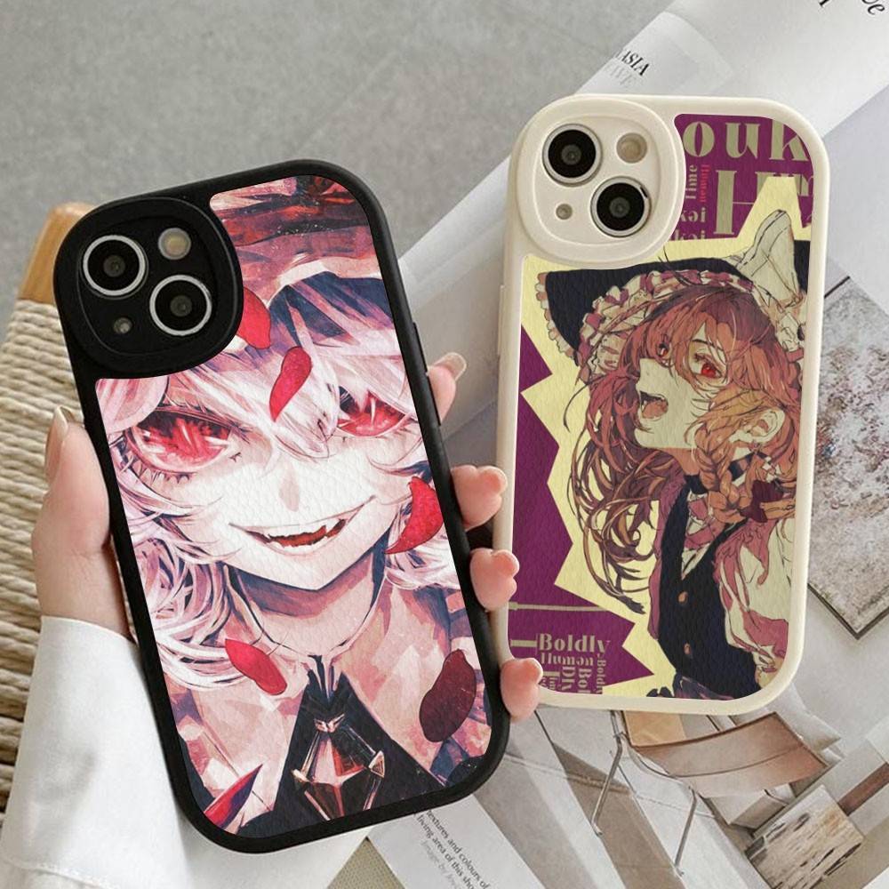 Classic Game Touhou Project Phone Case For IPhone 16 15 14 11 12 13 Pro Max Plus Back Leather Shell