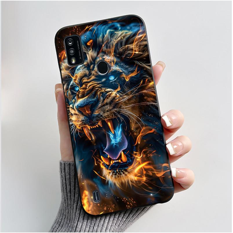 Phone Case For ZTE Blade A51/A7P Jelly Soft Black Cover New Stylish Pattern Dreamy Moon Sea ZTE Blade A51/A7P Casing
