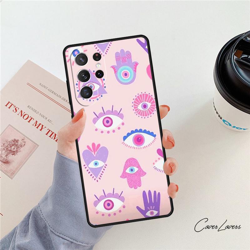 Чехол для телефона 'Сглаз' Для Samsung Galaxy S24 S25 S23 S22 Ultra Note 10 20 Plus S20 S21 FE Чехол