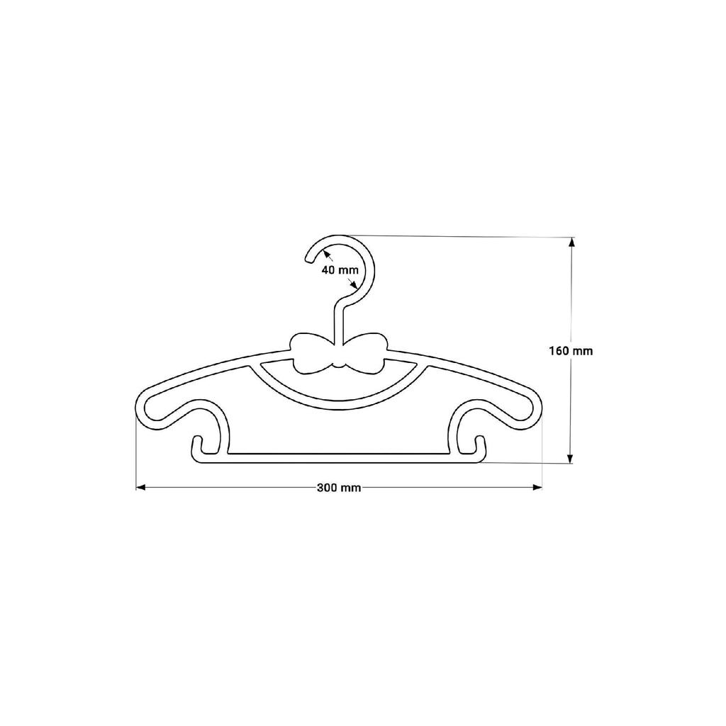 Милые 12 штук розовые детские вешалки с бантом-бабочкой