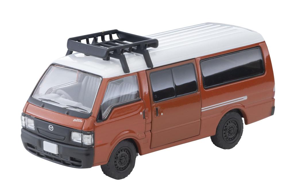 Tomytec Tomica Limited Vintage Neo Scale Mazda Bongo Brawny Van Custom Version with Roof Rack and Finished Model 1/64 LV-N310d (Brown) Figure,