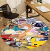 Pokemon Pattern Round Rug, Indoor/Outdoor Mat, for Picnic, Gameroom, Bedroom, Office, Living Room, Home Decor Carpet, Birthday Gift