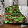 Minecraft Personalized Name Blanket Multi-purpose Personalized Blanket Warmthful Decor Throw For Bedding Bed Chair Nap Ideal for All Seasons