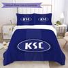 Karlsruher SC Pattern Bedding uilt Set uilt Cover Pillowcase Home Decoration Birthday Gift (1 * duvet cover + 2 * pillowcase without core)