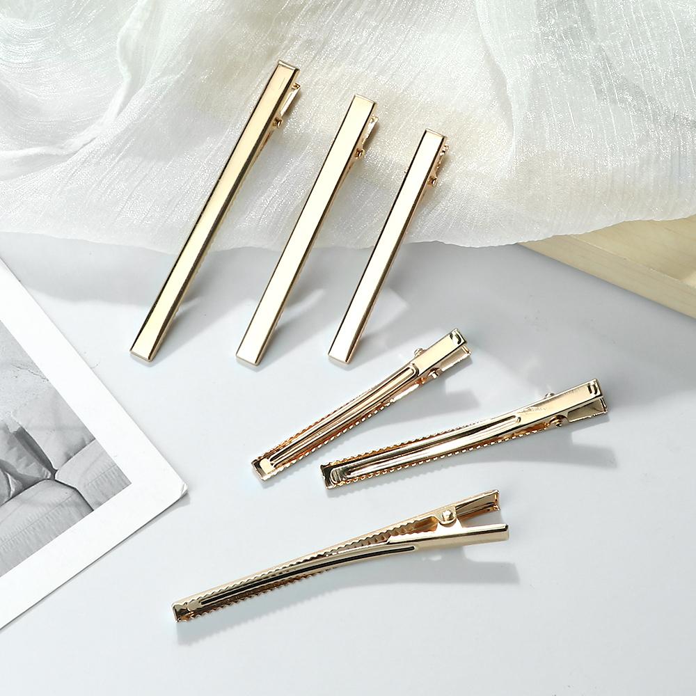 50 шт./набор 6/7/8 см Золотые высококачественные заколки для волос для DIY ювелирных изделий, укладки волос, металлические инструменты, заколка-крокодил, аксессуары для головных уборов