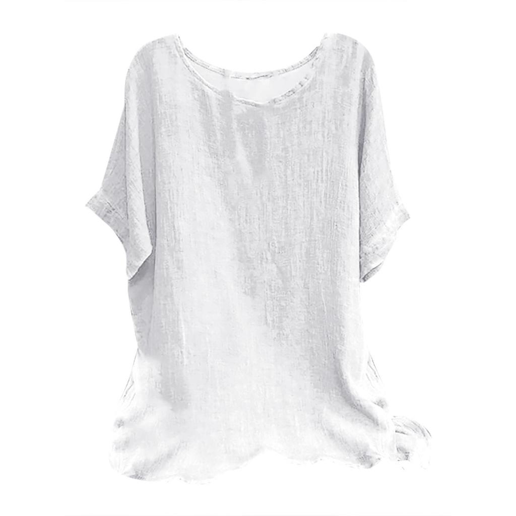 Ladies', Casual, Bat Sleeve Top, Round Neck, Short Sleeved Shirt