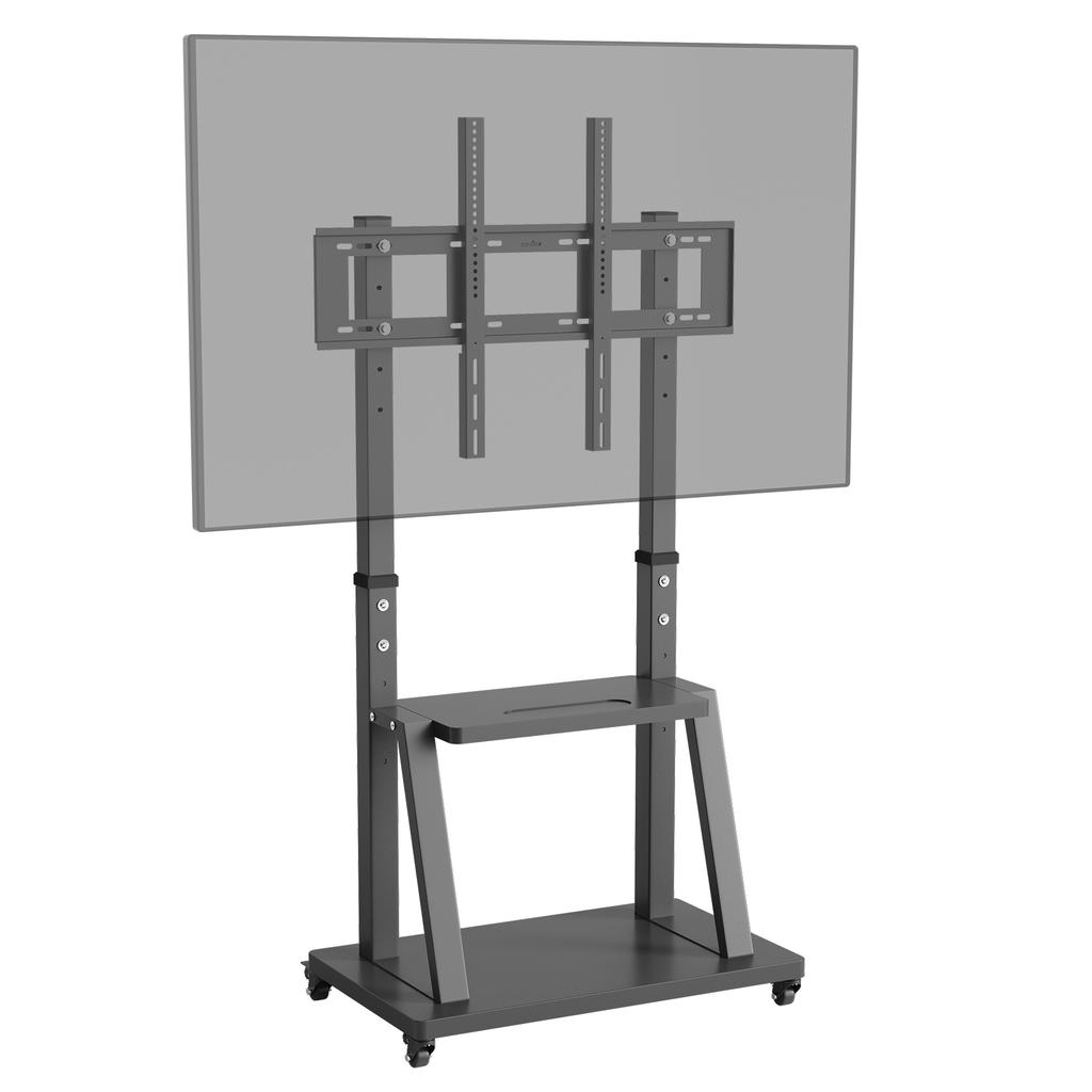 Mobile Floor TV Cart Stand for 32-100 Inch TV Mount Trolley with Shelves