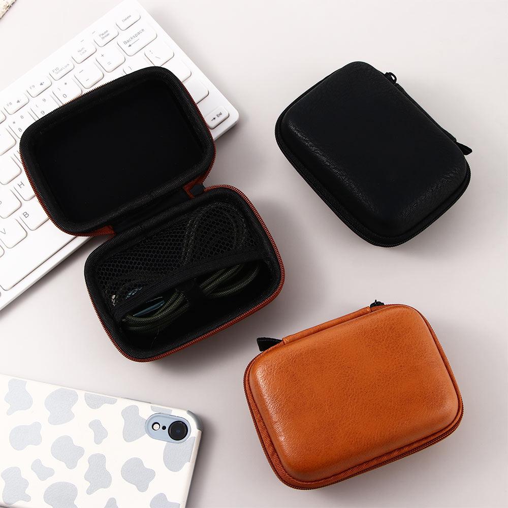 Case Headphone Case Protective Sleeve Coin Bag USB Data Cable Organizer Data Cable Bag Earphone Storage Bag Zipper Hard Box