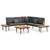 VidaXL Garden Lounge Set 4 Pcs with Cushions Solid Acacia Wood